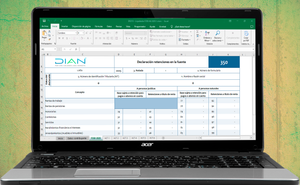 Liquidador en Excel de Retenciones en la Fuente Formulario 350 versión año 2025