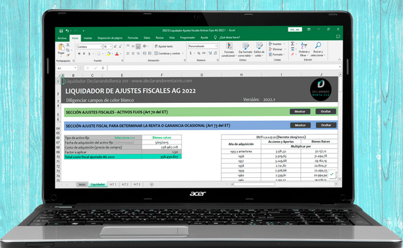Liquidador de Ajustes Fiscales versión 2023 (Desde año gravable 1974 hasta el 2022)